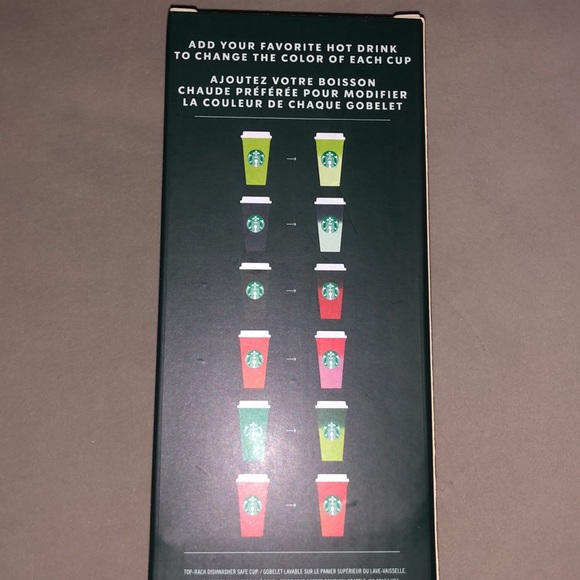 Starbucks reusable color changing cups set of 6 nwt - Picture 2 of 2